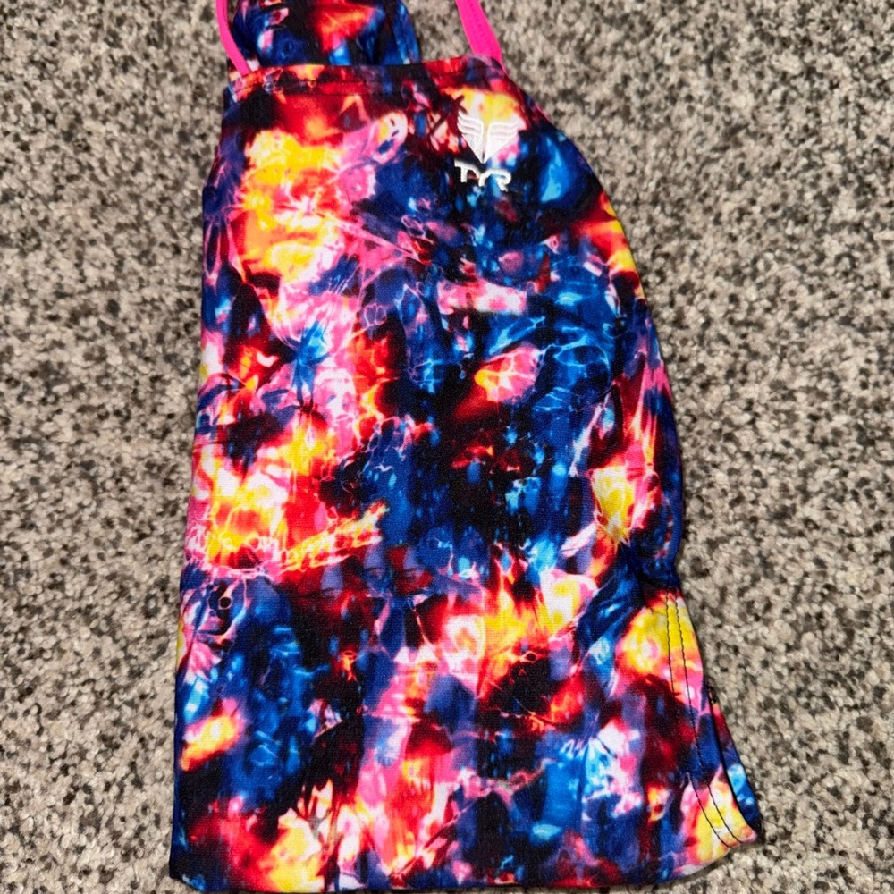TYR Blue and Red One Piece Swimwear